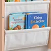 Relaxdays boekenrek met 7 stoffen zakken, voor wandmontage, Productafbeelding-voorbeeld 8