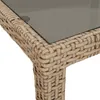 vidaXL Table de jardin beige 90 x 90 x 75 cm en rotin Voir les images du produit 6
