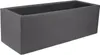 A rectangular planter with a granite-like texture in an anthracite color, shown from a slightly elevated side angle against a white background. Produktbild-Vorschau