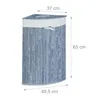 Relaxdays 10019052_111, 60 liter, Hoekbank, Bamboe, Katoen, Productafbeelding-voorbeeld 3