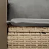Gartensofa mit Kissen 2-Sitzer Beige Poly Rattan Produktbild-Vorschau 7