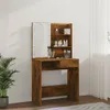 Toaletný stolík s LED hnedý dub 74,5x40x141 cm Náhľad obrázku produktu 9