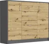 Komoda 110Cm Szafka 4 Szuflady 2 Półki U-1 Antracyt Mix Náhled obrázku produktu 1