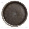 A single dark-colored ceramic plate is shown from a top-down perspective on a white background. Text indicating quantity and size is present. Produktbild-Vorschau