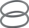 Two gray sealing rings are stacked on a white background. Produktbild-Vorschau