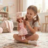 Rote Haare Puppe 32cm lebensecht mit Kleid & Hut Produktbild-Vorschau 2