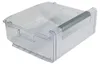 A clear plastic drawer with a gray handle, likely for a refrigerator or freezer. Anteprima dell’immagine prodotto