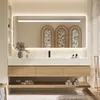 Wandhängendes Waschbecken-Set - Sinterstein - Travertine Produktbild-Vorschau 4