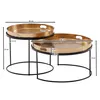 Table basse set de 2 marteaux en métal or/noir table ronde Voir les images du produit 4