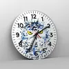 Wanduhr - Rund - Glasuhr - Mode Design Eule Aquarell - Produktbild-Vorschau 4