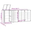 vidaXL Box na odpadky pre 4 tony čierny 276x79x117 cm oceľ Náhľad obrázku produktu 7