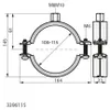 Walraven Rohrschelle KSB2 ev 108-115 mm EPDM M8/M10 Anteprima dell’immagine prodotto 2