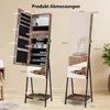 GOPLUS Schmuckschrank mit Ganzkörperspiegel, Spiegelschrank Produktbild-Vorschau 5