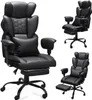 A collage of three black gaming chairs, each shown from a different angle and configuration. Produktbild-Vorschau