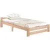 A single bed frame with a mattress, sheets, and pillows, presented against a white background. Náhled obrázku produktu