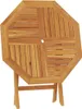 vidaXL Skladací záhradný stôl 85x85x76 cm Teakové masívne Náhľad obrázku produktu 6