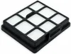 A close-up studio shot of a black and white HEPA filter. Náhled obrázku produktu