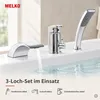 Badewannenarmatur 3-Loch Einhebelmischer Set mit Handbrause Produktbild-Vorschau 2