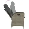 vidaXL 7-tlg. Garten-Essgruppe mit Kissen Grau Poly Rattan Produktbild-Vorschau 4