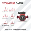 AVANSA 25-4/180 Circulatiepomp cv-pomp 230 V – DN25 11/2", Productafbeelding-voorbeeld 3