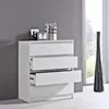 Kommode mit 4 Schubladen 80x100 cm Kommode weiß schmal Holz Produktbild-Vorschau 7