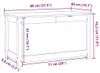 vidaXL Truhlica biela 80x40x45,5 cm Masívne borovicové Náhľad obrázku produktu 7