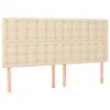 Kopfteile 4 Stk. Creme 90x5x78/88 cm Stoff Produktbild-Vorschau 1