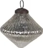 Clayre & Eef Weihnachtskugel Ø 9 cm Silberfarbig Glas Produktbild-Vorschau 1
