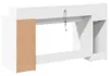 vidaXL Scrivania a LED bianca 160x55x91 cm materiale a base Anteprima dell’immagine prodotto 7