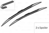 Two windshield wipers and a small gray metal piece. Anteprima dell’immagine prodotto