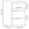 vidaXL Kommode Weiß 40x41x58 cm Holzwerkstoff Produktbild-Vorschau 8