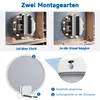 SONNI 80 x 80 x 3,5 cm Weiß runder Kosmetikspiegel mit Produktbild-Vorschau 6