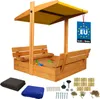 KOTARBAU® Sandkasten mit Dach 100x100 cm Holz mit Abdeckung Produktbild-Vorschau 1