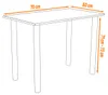 AKKE Burgundský stôl s čiernymi nohami DxŠxV: 70x50x74 cm Náhľad obrázku produktu 7