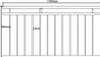 A technical drawing or schematic of a stainless steel balcony railing. Produktbild-Vorschau