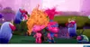 A colorful scene with cartoon characters and creatures in a whimsical landscape. Produktbild-Vorschau