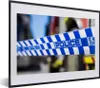 MuchoWow® MuchoWow® Gerahmtes Poster Polizei-Reifen 40x30 Produktbild-Vorschau 1