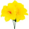 Bouquet di narcisi 5 pezzi fiori decorativi artificiali Anteprima dell’immagine prodotto 3