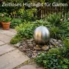 Kugelbrunnen aus matt gebürstetem Edelstahl D: 30 cm – Produktbild-Vorschau 4