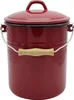 Mülleimer M10R mit Deckel emailliert, rot, 10 Liter Produktbild-Vorschau 1
