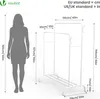 VOUNOT® Doppelt Kleiderständer, Metall Kleiderstange Produktbild-Vorschau 3
