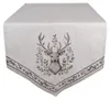 Clayre & Eef Tischläufer 50x160 cm Beige Baumwolle Hirsch Produktbild-Vorschau 1