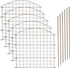 A set of garden fence elements and stakes on a white background. Produktbild-Vorschau