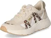 A single beige sneaker with leopard print accents is shown from a three-quarter angle against a white background. Produktbild-Vorschau
