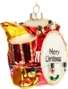 BRUBAKER Tamburi Merry Christmas Guaina di Natale in vetro Anteprima dell’immagine prodotto 6