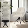 otočné křeslo tectake® Lenia v sametovém vzhledu, čalouněné Náhled obrázku produktu 2