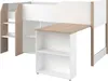 Lit surélevé avec bureau & rangement - 90 x 200 cm - Blanc Voir les images du produit 10