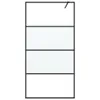Duschwand für Begehbare Dusche Schwarz 100x195 cm Halbmatt Produktbild-Vorschau 3