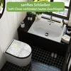 WC Sitz D-Form Schwarz mit Absenkautomatik Motiv White Produktbild-Vorschau 3