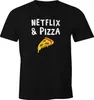 Herren T-Shirt Netflix & Pizza Serienjunkie Fun-Shirt Produktbild-Vorschau 1